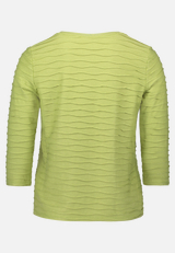Basic Shirt mit Wellenstruktur / Rückseite