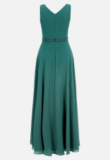 Abendkleid mit Plissee / Rückseite