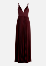 Chiffonkleid mit V-Ausschnitt / Rückseite