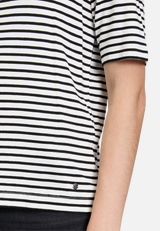 Streifenshirt mit U-Boot-Ausschnitt / Detailbild