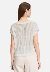Strickpullunder mit Effektgarn / Modellfoto Rückseite