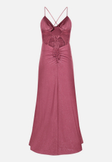 Abendkleid im Glitzer-Look / Rückseite