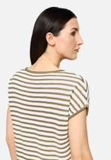 Rundhals-Shirt mit Streifen / Detailbild