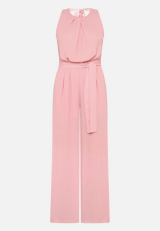 Jumpsuit mit Gürtel und weitem Bein / Vorderseite
