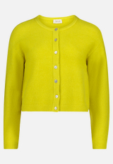 Strick-Cardigan mit Rundhalsausschnitt / Vorderseite