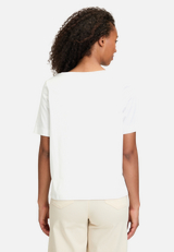 Basic Shirt mit Aufdruck / Modellfoto Rückseite