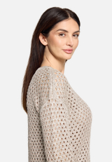 Strickpullover mit Lochmuster / Detailbild