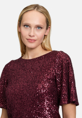Pailletten-Bluse mit Flügelärmeln / Detailbild