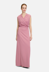 Abendkleid mit Raffung / Modellfoto Vorderseite