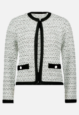 Strick-Cardigan mit Fransen / Vorderseite