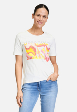 Basic Shirt mit Placement / Modellfoto Vorderseite