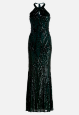 Abendkleid im Glitzer-Look / Vorderseite
