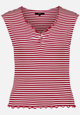 Top  gestreift mit Raffung  / Vorderseite