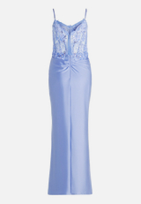 Abendkleid mit Stickerei / Rückseite