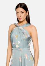 Abendkleid mit Blumenprint / Detailbild