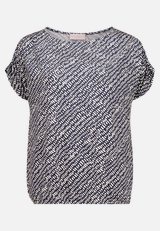 Print-Shirt  mit Gummizug  / Vorderseite