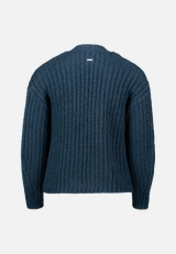 Grobstrickjacke offener Style / Rückseite