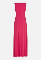 Abendkleid mit Volant / Rückseite
