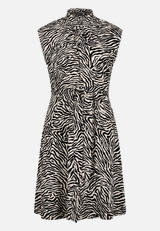 Midikleid  mit Zebraprint  / Vorderseite