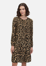 Plisseekleid langarm / Modellfoto Vorderseite
