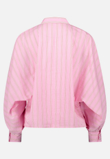 Oversize-Bluse mit Streifen / Rückseite