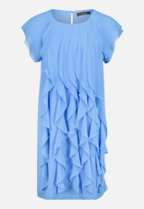 Cocktailkleid mit Volant / Vorderseite