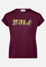 Rundhals-Shirt mit Ärmelaufschlag / Vorderseite
