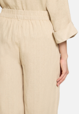 Leinenhose mit Gummizug / Detailbild