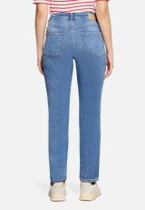 Skinny Jeans  mit Used-Waschung Style Rosalie / Modellfoto Rückseite