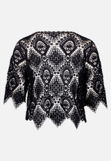 Lochstrick-Pullover mit Lochmuster / Rückseite