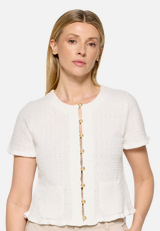 Strick-Cardigan mit Rundhalsausschnitt / Detailbild