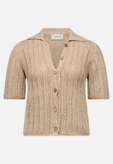 Sommer-Strickjacke mit Knopfleiste / Vorderseite