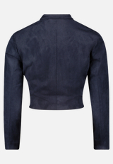 Bikerjacke mit Reißverschluss / Rückseite