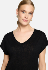 Basic-T-Shirt  mit V-Ausschnitt / Detailbild