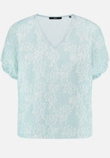 Shirt mit Blumen-Stickerei / Vorderseite