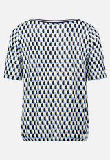 Casual-Shirt mit Gummizug / Rückseite