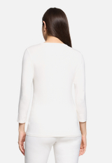 Basic Shirt mit Placement / Modellfoto Rückseite
