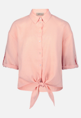 Leinenbluse mit Kragen / Vorderseite