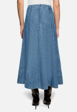 Jeansrock mit Reißverschluss / Modellfoto Rückseite