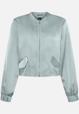 Satin-Jacke  mit Reißverschluss  / Vorderseite