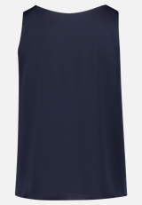 Satin-Bluse mit V-Ausschnitt / Rückseite