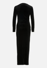 Abendkleid mit V-Ausschnitt / Rückseite
