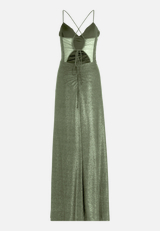 Abendkleid im Glitzer-Look / Rückseite