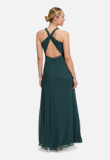 Abendkleid rückenfrei / Modellfoto Rückseite
