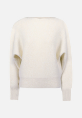 Strickpullover mit U-Boot Ausschnitt / Vorderseite
