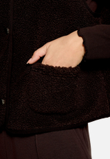 Sweatjacke mit aufgesetzten Taschen / Detailbild