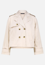 Kurzer Trenchcoat  mit Knöpfen  / Vorderseite