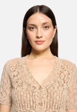 Strick-Cardigan mit V-Ausschnitt / Detailbild