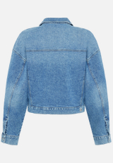 Jeansjacke kurz mit Knopfleiste  / Rückseite