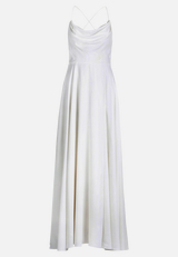 Abendkleid mit Wasserfallausschnitt / Vorderseite